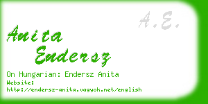 anita endersz business card